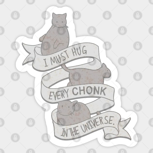 Hug Every Chonk Sticker by CCDesign